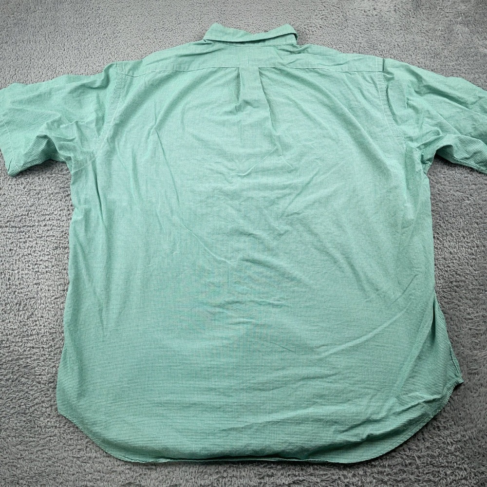 VTG Polo Ralph Lauren Shirt Mens XL Green Gingham Blake Button Down Short Sleeve - Picture 3 of 9